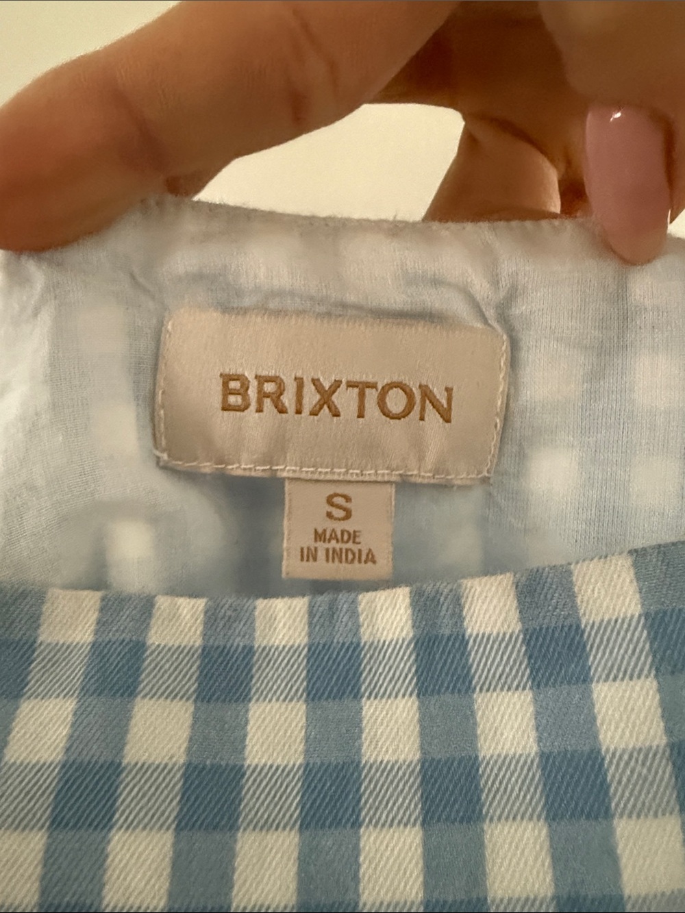 Brixton Cotton Blue and White Gingham Midi Sundress - Picture 2 of 4